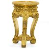 Golden Diamond Pedestal Side Table