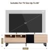 Modern 80" TV Stand /w Double Storage Space