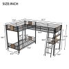 L-Shaped Twin over Twin Bunks w/ Twin Loft