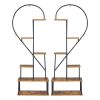 2pcs 6 Layer Half Heart Shelf