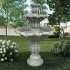 Outdoor Concrete Water Fountain with Submersible Electric Pump