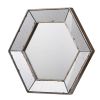 Hexagonal Silver Finish Mirror