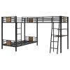L-Shaped Twin over Twin Bunks w/ Twin Loft