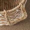 Round Water Hyacinth Woven Basket with Handles - 18" x 18" x 15" - Natural Brown - For Clothes, Towels, Canvas, Toys and Magazine Storage and Home Dec