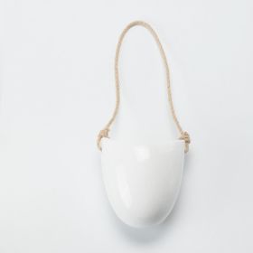 Wall-mounted Flower Pot (Option: Hemp rope bright white 1pack-Small and medium)