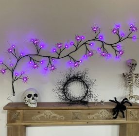 6 Ft LED Halloween Light String (Gray: Purple)