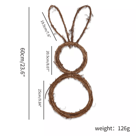 Easter Bunny Wreath (Ships From: CN, Gray: No Light)