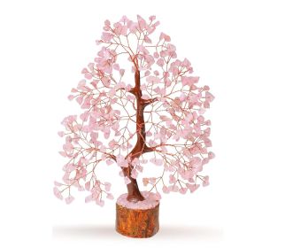 Chakra Crystal Tree of Life (Gray: Pink)