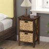 3/4-Tier Nightstand w/ Seagrass Baskets