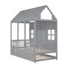 Children's Twin House Trundle Bed