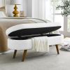 Oval Ottoman Storage Bench