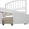 Wood Twin Platform Storage Bed Frame with Two Drawers