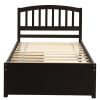 Wood Twin Platform Storage Bed Frame with Two Drawers