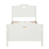 Twin Size Wood Platform Bed with Headboard,Footboard and Wood Slat Support