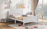Full Size Wood Platform Bed with Headboard