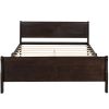 Full Size Wood Platform Bed with Headboard