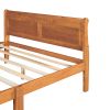Full Size Wood Platform Bed with Headboard