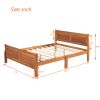 Full Size Wood Platform Bed with Headboard