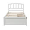 Wood Twin Platform Storage Bed Frame with Two Drawers