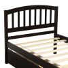 Wood Twin Platform Storage Bed Frame with Two Drawers