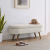Oval Ottoman Storage Bench