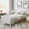Twin Size Wood Platform Bed with Headboard,Footboard and Wood Slat Support