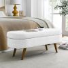 Oval Ottoman Storage Bench