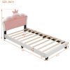 Upholstered Princess Twin Bed With Crown Headboard