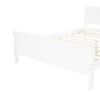 Full Size Wood Platform Bed with Headboard