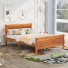 Full Size Wood Platform Bed with Headboard