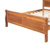 Full Size Wood Platform Bed with Headboard