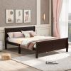 Full Size Wood Platform Bed with Headboard